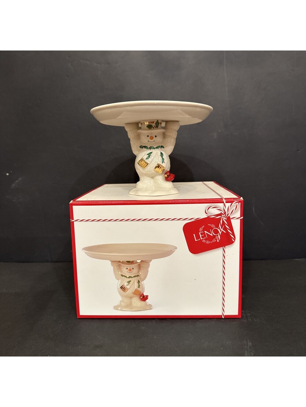New LENOX Holiday Happy Holly Days Treat Bowl 7” W By 4.75” H